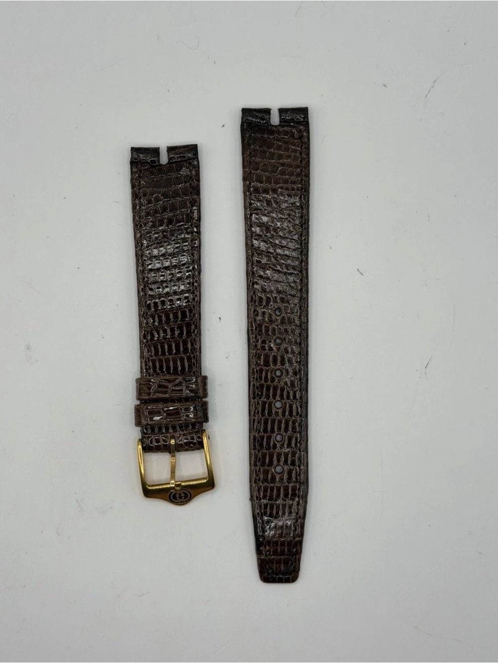 Gucci Genuine Brown Lizard Leather Watch Strap 16MM #GS135 - Picture 2 of 5